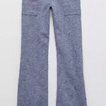 Aerie Offline The Hugger Flare Leg Foldover Yoga Loungewear Pants Blue Size XS Photo 0