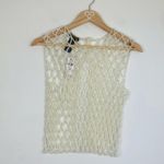 Anthropologie Current Air white pearl beaded tank. One size. New with tags. Photo 2