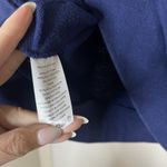 Hill House  navy blue soft pullover embroidered knit sweater size Large Photo 3