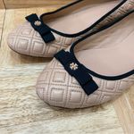 Tory Burch Marion Quilted Ballet Flat North Nappa Gross Grain Quilt Stitch 10.5 Photo 3