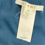 Mi Ami Francesca’s Floral Cold Shoulder Tiered Ruffle Shift Dress Teal XS Blue Photo 8