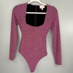 Show Me Your Mumu Unreal Bodysuit Pink Shimmy Shine EUC Size Medium thong Photo 2
