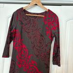 Saks 5th Avenue Saks Fifth Avenue Gray And Red Dress Size Medium Photo 2