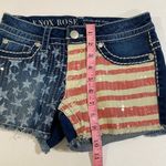 Knox Rose American Flag Sequin Denim Shorts Women’s Size 2/26 Mid Rise Distresse Photo 5
