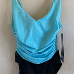 MiracleSuit  Blue/Black Vneck Slimming 1pc Swimsuit Bathing Suit 8 NEW NWT READ‎ Photo 0