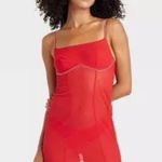 Auden Women's Rhinestone Lingerie Dress - Red Photo 1