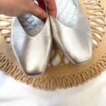 Birdies  Crane Flats in Metallic Silver Leather Size 8 Photo 4
