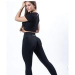 Alphalete  Woman’s Premium Wrop SS Crop - Black, Size Small Photo 2
