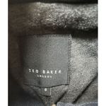 Ted Baker  London Blue Wool‎ Sleeve Textured Coat Jacket Removable Collar Size 6 Photo 1