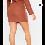 Pretty Little Thing Womens  Petite Chocolate Brown Brushed Mini Skirt Photo 1