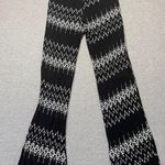Women's Friday Black & White Printed Pants Size S Pull on Y2K Photo 2