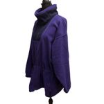 Columbia VTG  Fleece Jacket Womens Large Purple Full Zip Waist Cinch 90s Babydoll Photo 3