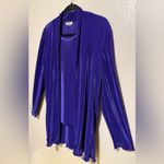 VeJaiz Purple Pleated Twin Set Jacket & Top Set Size M Photo 1