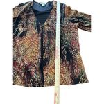 Dress Barn  Layered Top Gold Black Metallic Long Sleeve Womens 14/16 Career Work Photo 5