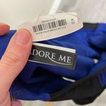 Adore Me  NWT Blue Black Colorblock High Rise Swim Bottoms 0X Photo 5