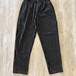 Unisex KNG Black and White Stripe Chef Kitchen Pants Photo 0