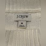 J.Crew Women's 100% Cotton White & Blue Striped Sweater. Cable Knit. Medium Photo 4