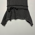 Derek Lam NWT  10 Crosby Waist Tie Peplum Tank Womens Size 6 Black White Textured Photo 3