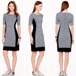 J.Crew  Women’s Sheath Color block Dress Sz 14 Gray Black Knee Length Stretch NWT Photo 1