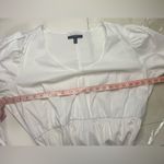 Eloquii  Elements Tiered Dress With Sleeve Lace Insert Size 18 New White Cotton Photo 5