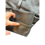 Tahari Black Leather Tote Bag With Double Handles & Front Pocket Photo 3