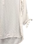 Jane and Delancey  Womens Blouse Size L‎ White Swiss Dot Summer Boho 3/4 Sleeve Photo 5