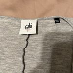 CAbi size small light grey super soft knit twist front long sleeve top EUC Photo 2