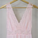 Vintage 70s Texsheen Pink Cottagecore Olga Nightgown Slip Dress Photo 4