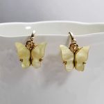 Gold and yellow butterfly earrings Photo 0