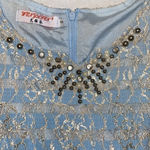 Blue lace embellished rhinestone dress Photo 1