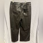 Skies Are Blue  Black leather straight leg  pants Photo 4