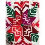 Mexican Embroidered Peasant Blouse Floral Ethnic Authentic White Smocked Top S/M Size undefined Photo 10