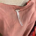 Free People Orange Patterned Lennon Button Down Ruffle Maxi Dress Size S Photo 2