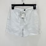 Madewell  Pull On Drawstring Shorts 100% Linen White Vacation Resort XXS NWT Photo 7
