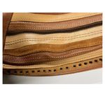 Fossil  leather studded riveted western boho shoulder bag suede neutral Photo 2