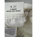 Madewell  Flared Wide Leg Jeans Size 27 High Rise Magic Pockets Cropped Raw Hem Photo 6