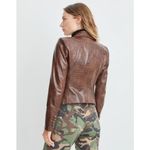 Veronica Beard 💕💕 Cooke Vegan-Leather Dickey Jacket ~ Chicory Brown 2 NWT Photo 1