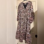 Billabong $109 Adore You Long Sleeve Maxi Dress Fairy Bohemian Festival Floral Photo 2