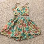 American Eagle Floral two piece crop top skirt Photo 0