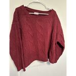Pink Lily pink‎ lily knit cable sweater red size medium drop sweater Photo 1
