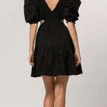 NWT Lusana Brooke Mini Dress in Black 100% Cotton Size Small Photo 10