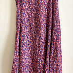 Gap  Pink Blue Floral Flowy Midi Skirt Slit XS Photo 0