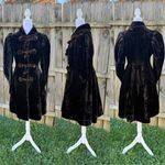 Antique Victorian Coat Overcoat Brown Velvet Velour Fur XS S Small M Medium Photo 1