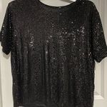 Ophelia Roe  Rose Black Sequin Blouse Top - Women's Size 1X Photo 0