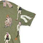 ZARA Green People Person Graphic Painted Crew Neck Baby Tee T Shirt Top Size S Photo 3