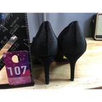 Journee Collection  Crystol Women's 8 Black Bow Slip-On Pointed Toe Pump Heels Photo 6