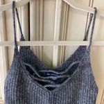 American Eagle Charcoal Gray Spaghetti Strap Sweater Knit Tank Top Jr’s XS NWOT Photo 1