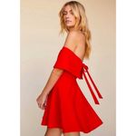 LPA x Revolve off the shoulder red mini dress size medium Photo 8