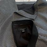 Ann Taylor NEW checkered mid rise knee length pencil skirt 10 petite black white Photo 4