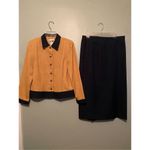 Kari’s Korner Yellow Button Down Long Sleeve Blazer And Skirt Set Size 14 Yellow Photo 1